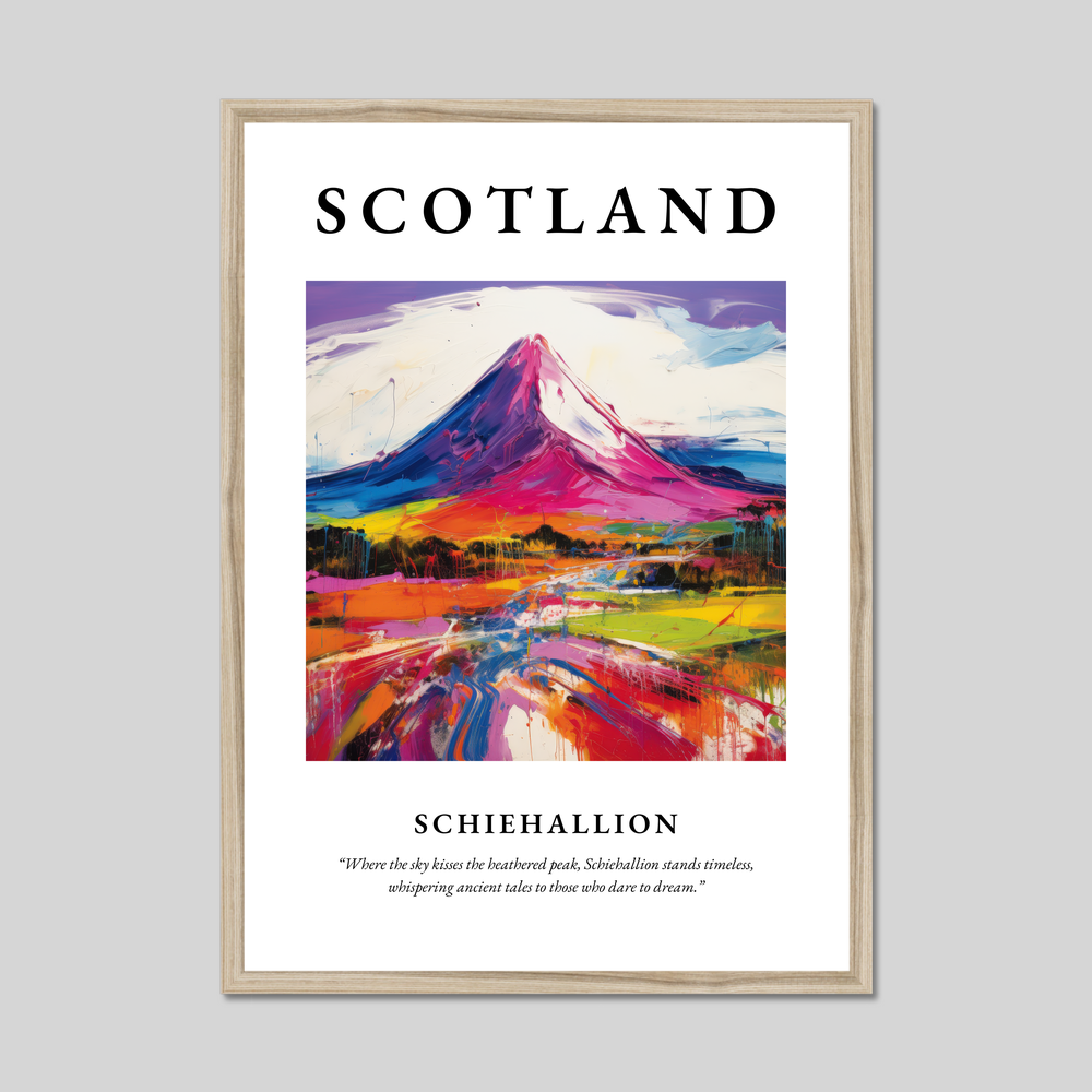 Poster in a natural frame with the word Scotland