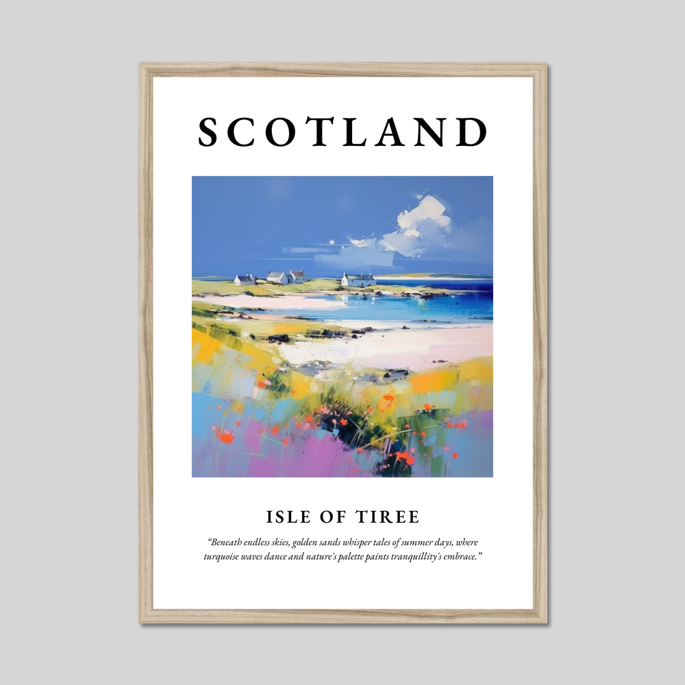 Poster in a natural frame with the word Scotland