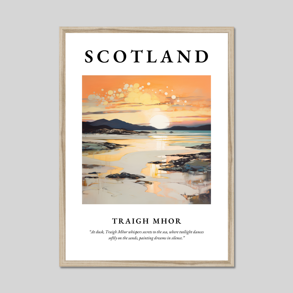 Poster in a natural frame with the word Scotland