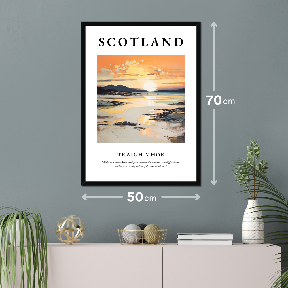 Poster of Traigh Mhor hanging on a wall