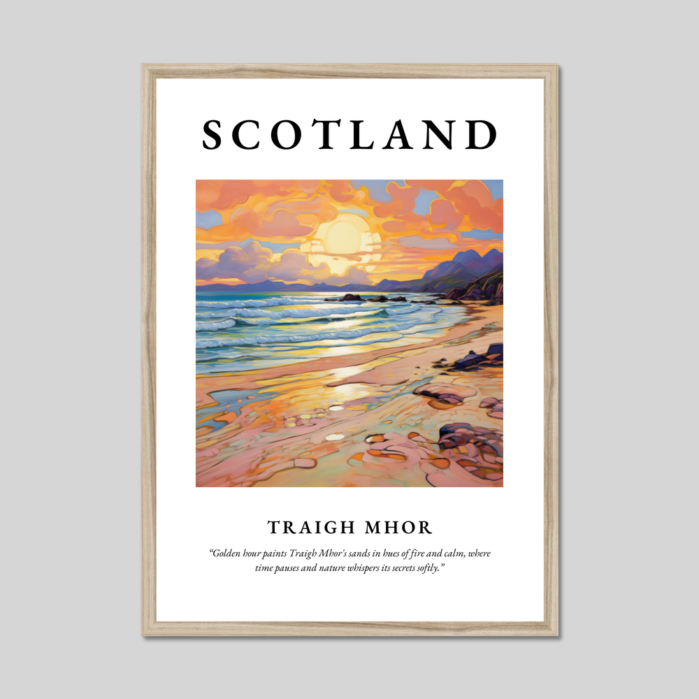 Poster in a natural frame with the word Scotland