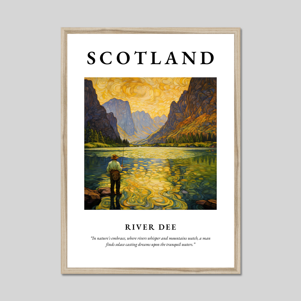 Poster in a natural frame with the word Scotland