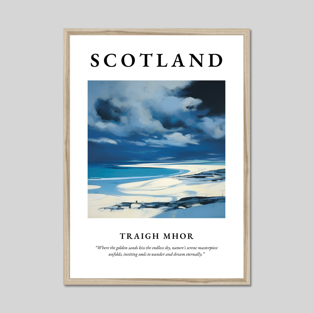 Poster in a natural frame with the word Scotland