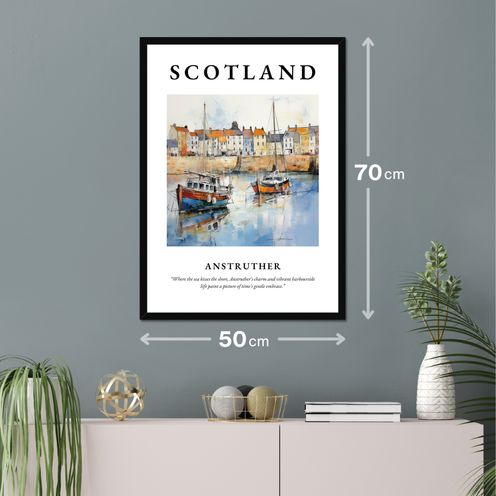 Poster of Anstruther hanging on a wall