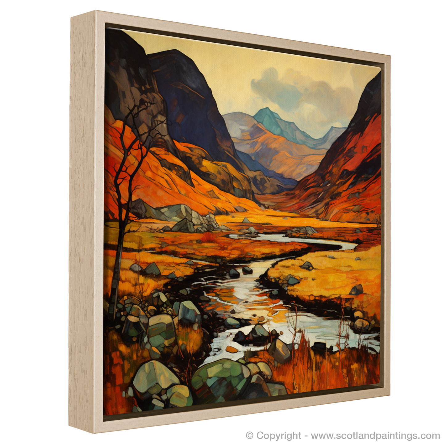 Autumn Embrace of Glen Coe - An Art Nouveau Homage