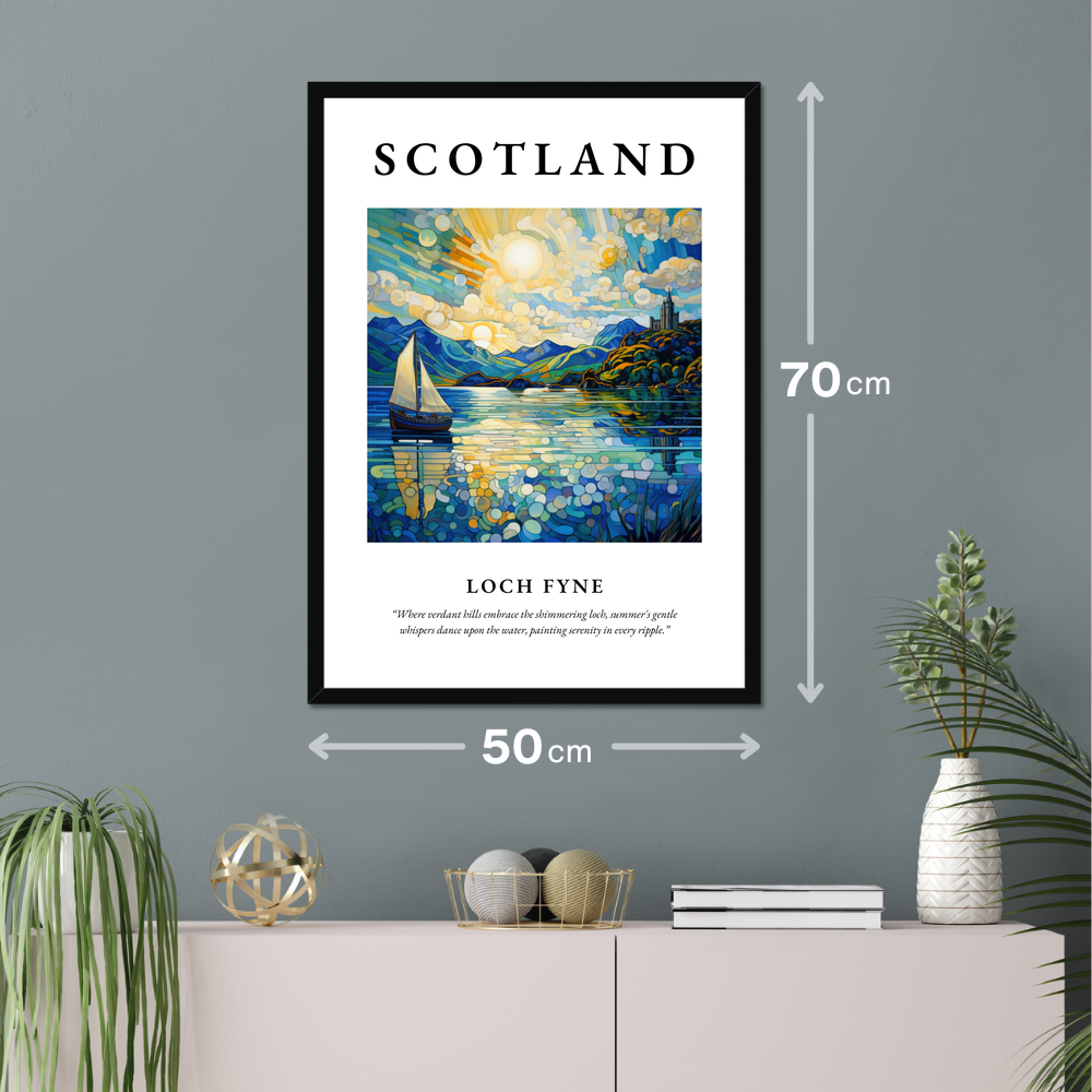 Poster of Loch Fyne hanging on a wall