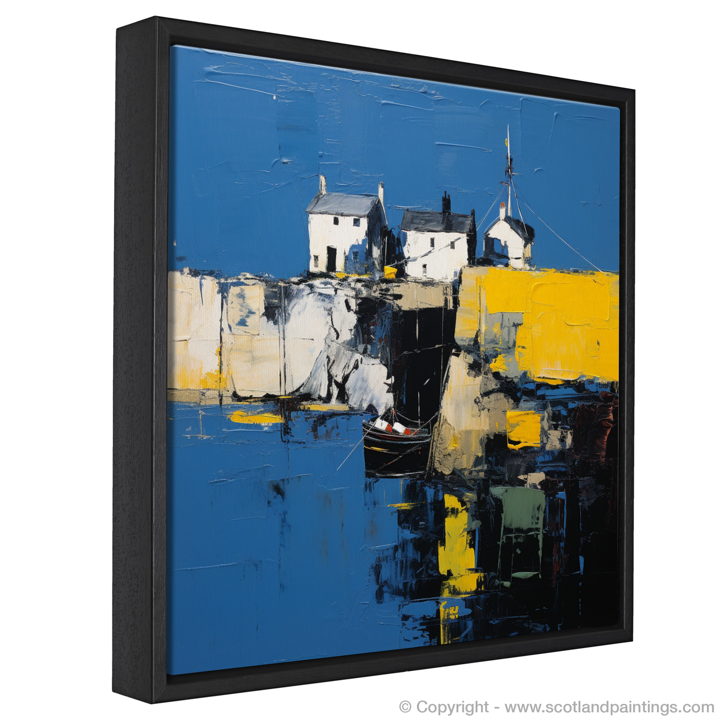 Portsoy Harbour Dreams: An Abstract Impressionist Voyage