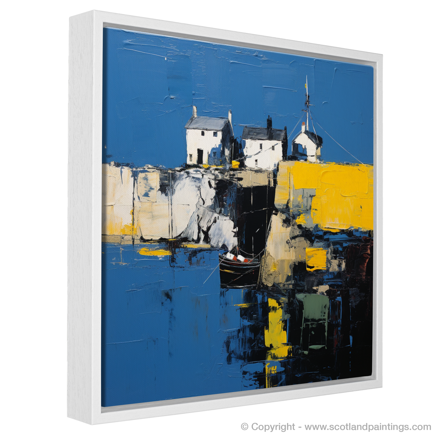 Portsoy Harbour Dreams: An Abstract Impressionist Voyage