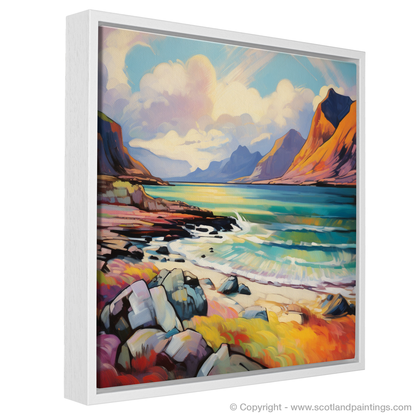 Explosive Hues of Elgol Bay: A Fauvist Impression