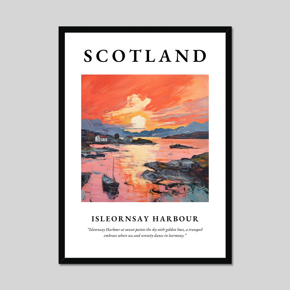 Poster of Isleornsay Harbour, Scotland.