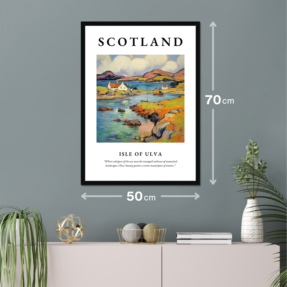 Poster of Isle of Ulva hanging on a wall