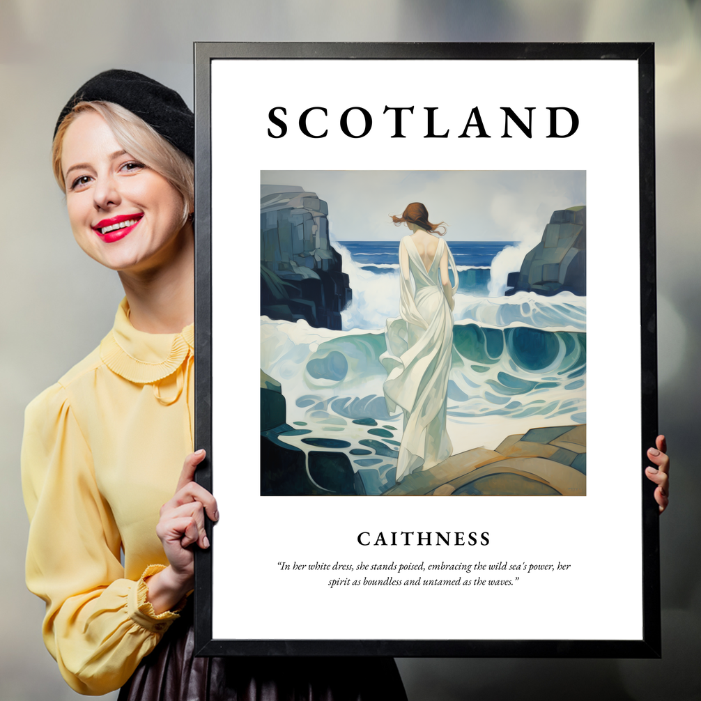 Person holding a poster of Caithness