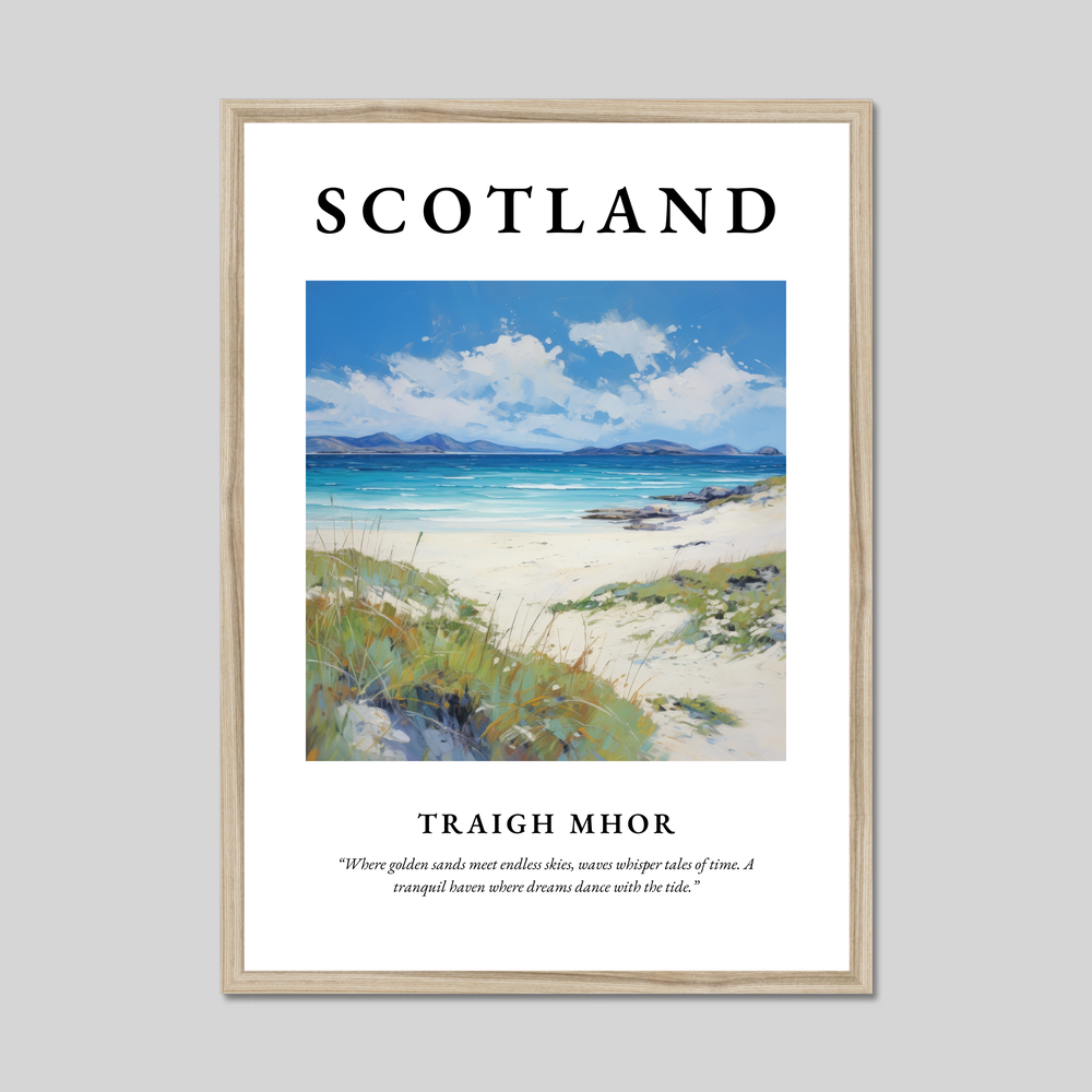 Poster in a natural frame with the word Scotland