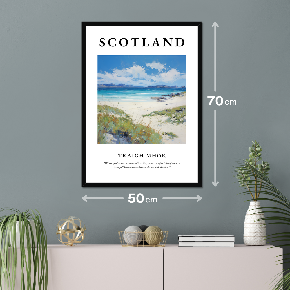 Poster of Traigh Mhor hanging on a wall