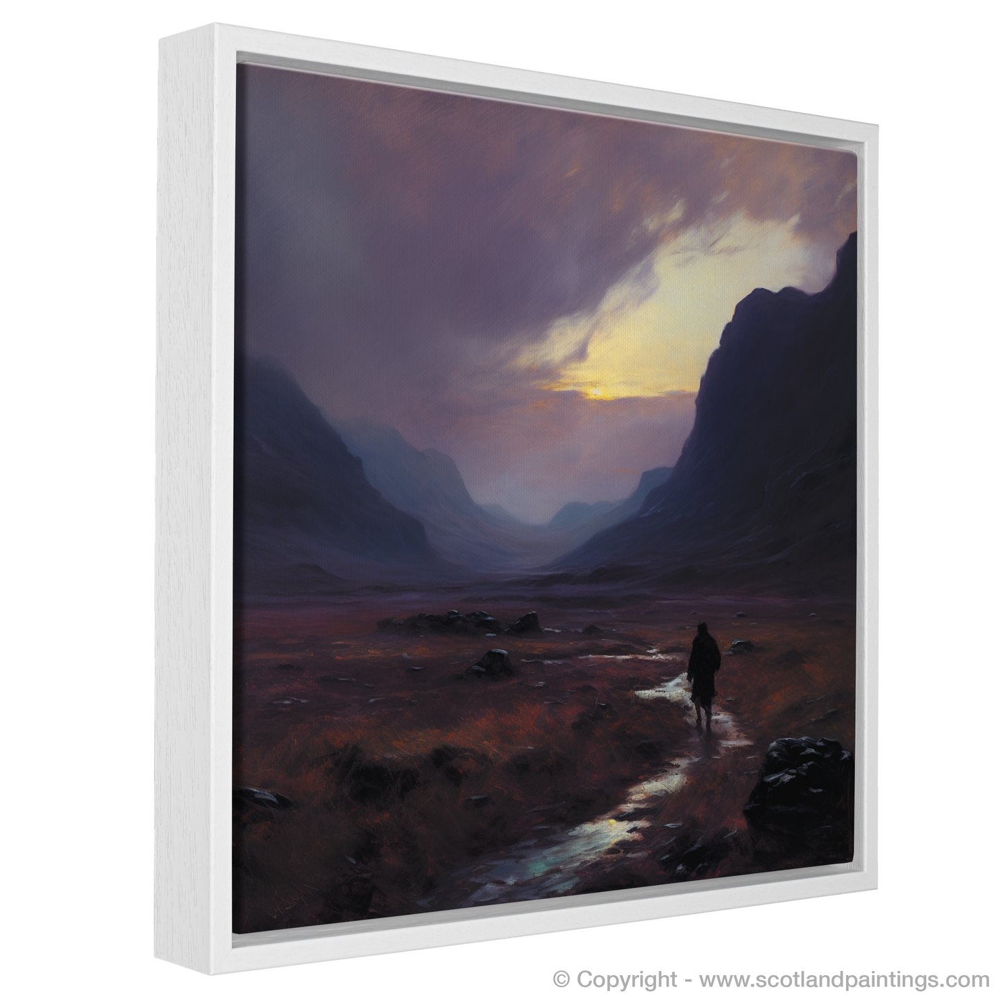 Solitary Walker at Dusk: A Twilight Reverie in Glencoe