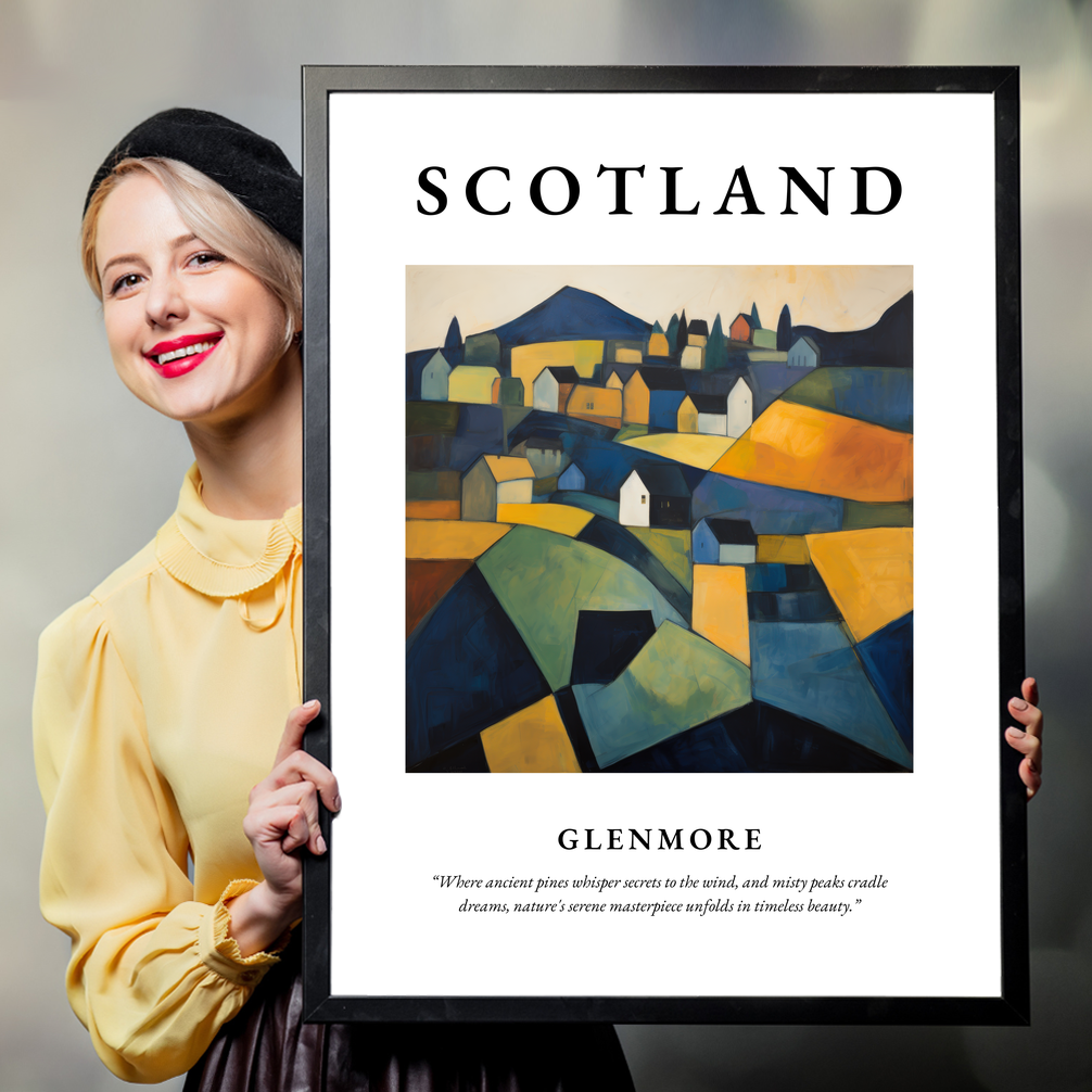 Person holding a poster of Glenmore