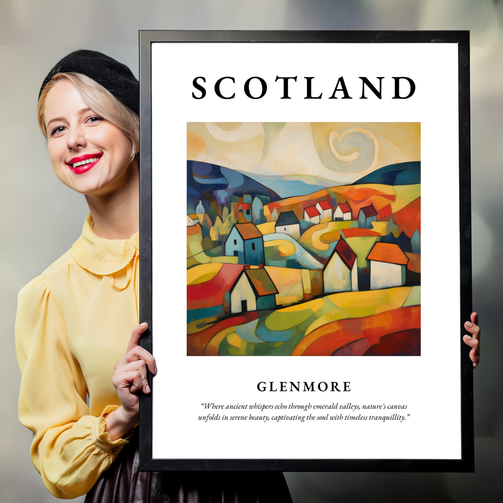 Person holding a poster of Glenmore