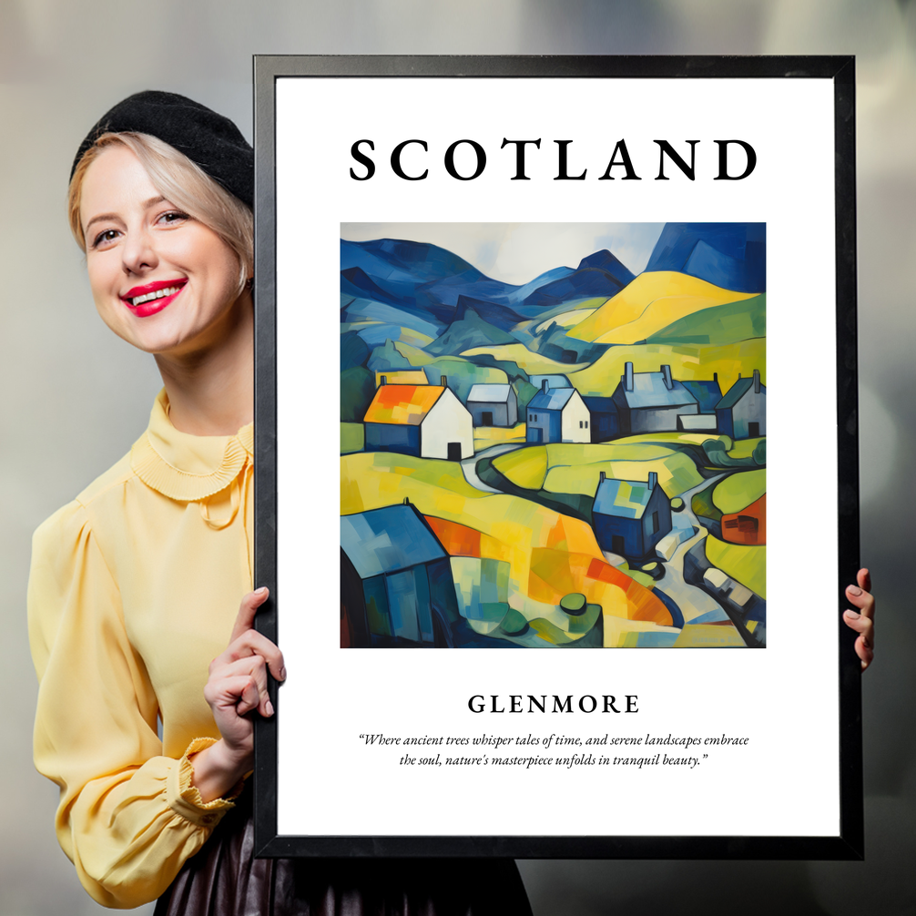 Person holding a poster of Glenmore