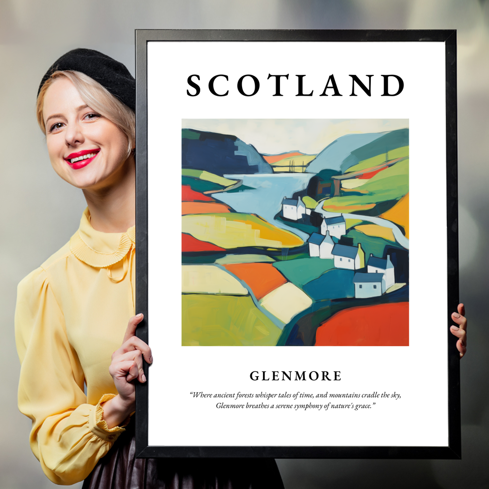 Person holding a poster of Glenmore