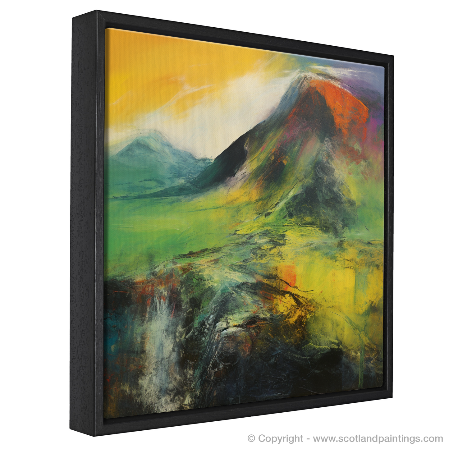 Painting and Art Print of Meall a' Choire Lèith entitled "Highland Fervor: An Abstract Ode to Meall a' Choire Lèith".