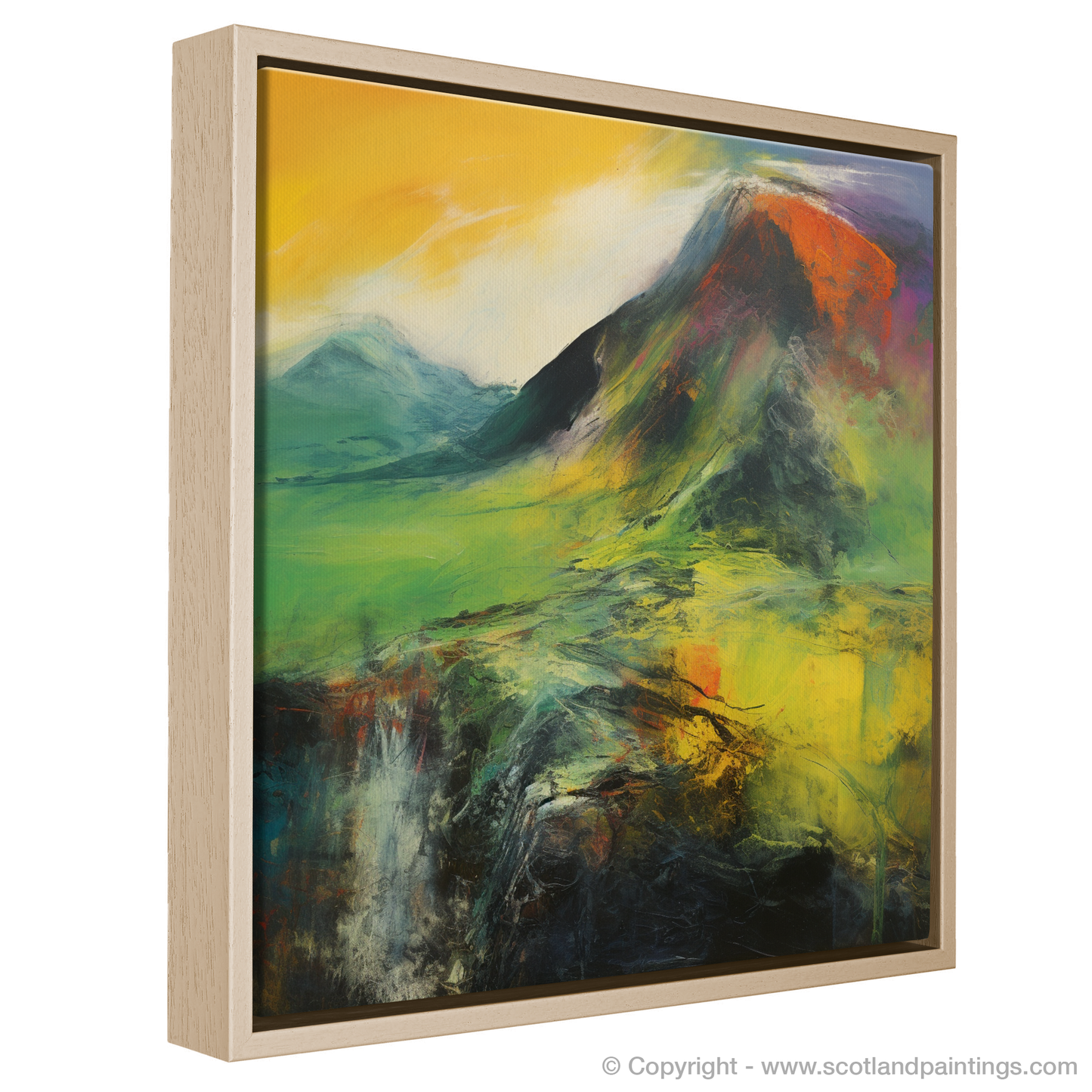 Painting and Art Print of Meall a' Choire Lèith entitled "Highland Fervor: An Abstract Ode to Meall a' Choire Lèith".