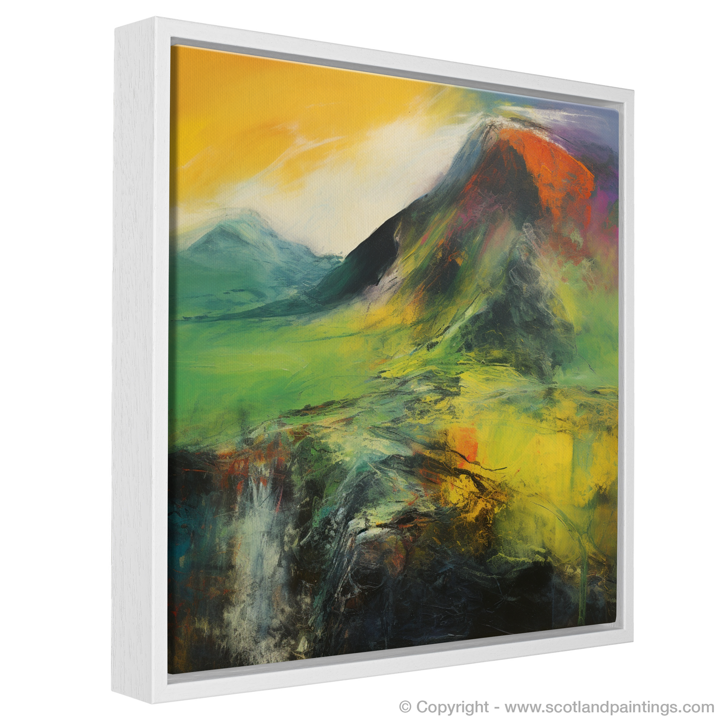 Painting and Art Print of Meall a' Choire Lèith entitled "Highland Fervor: An Abstract Ode to Meall a' Choire Lèith".