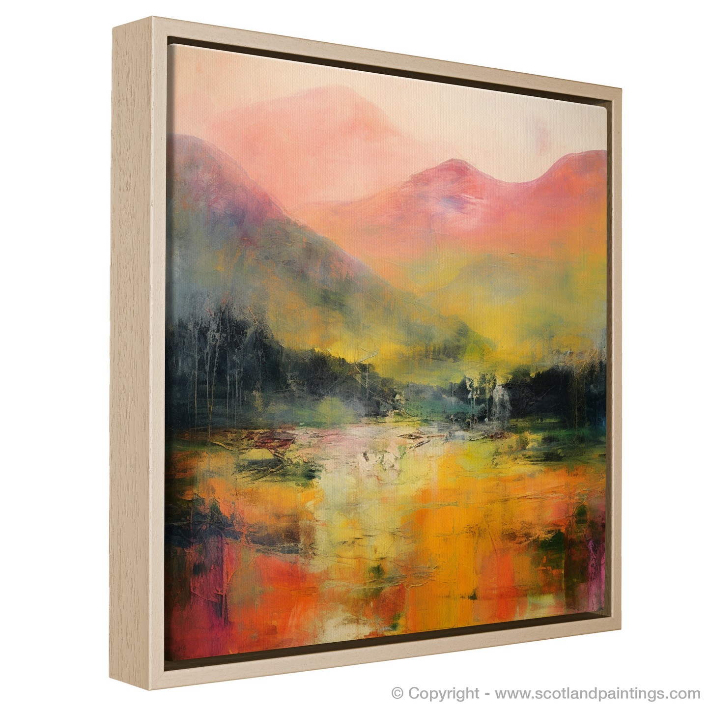 Painting and Art Print of Glen Orchy, Argyll and Bute entitled "Abstract Echoes of Glen Orchy".