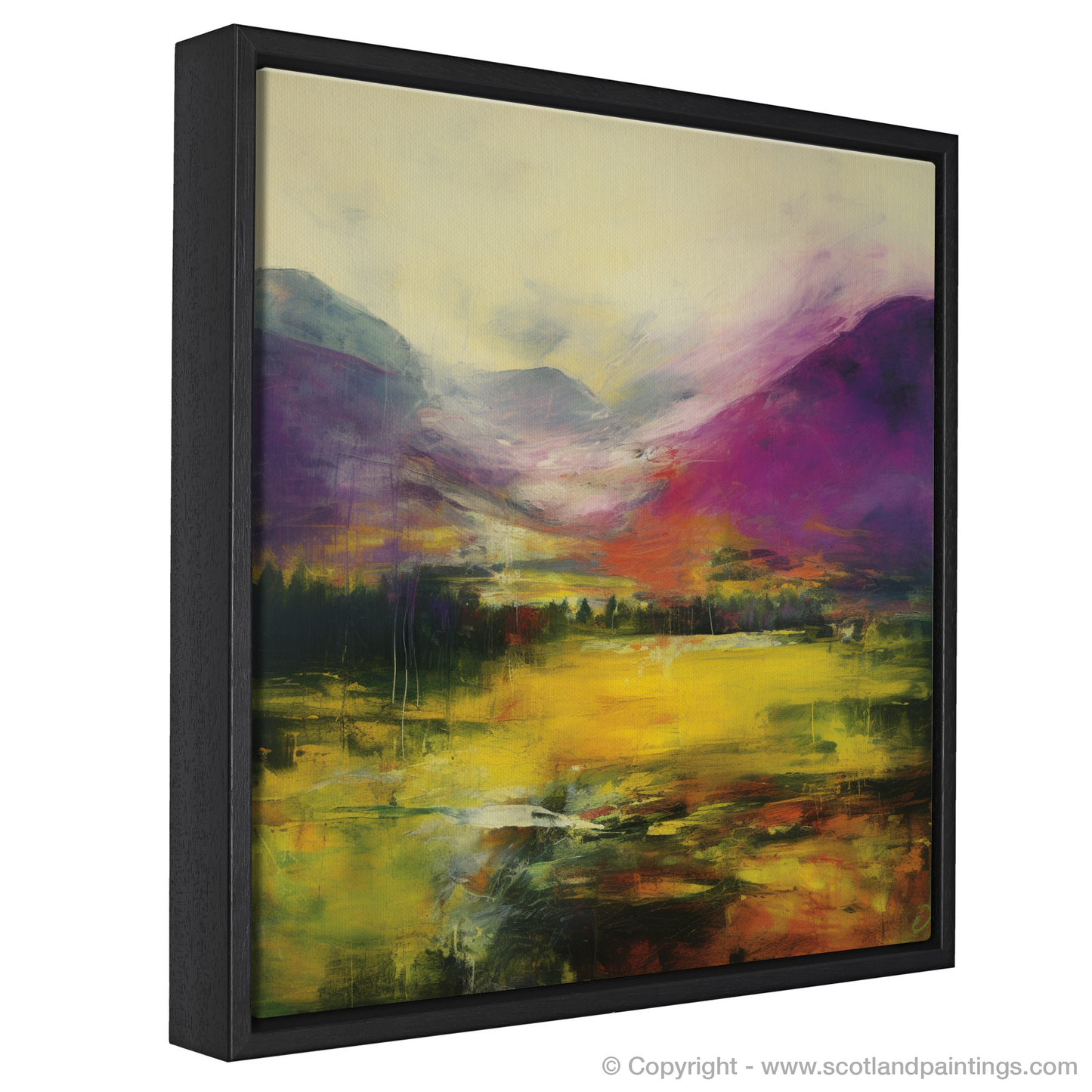 Painting and Art Print of Glen Orchy, Argyll and Bute entitled "Wild Symphony of Glen Orchy".