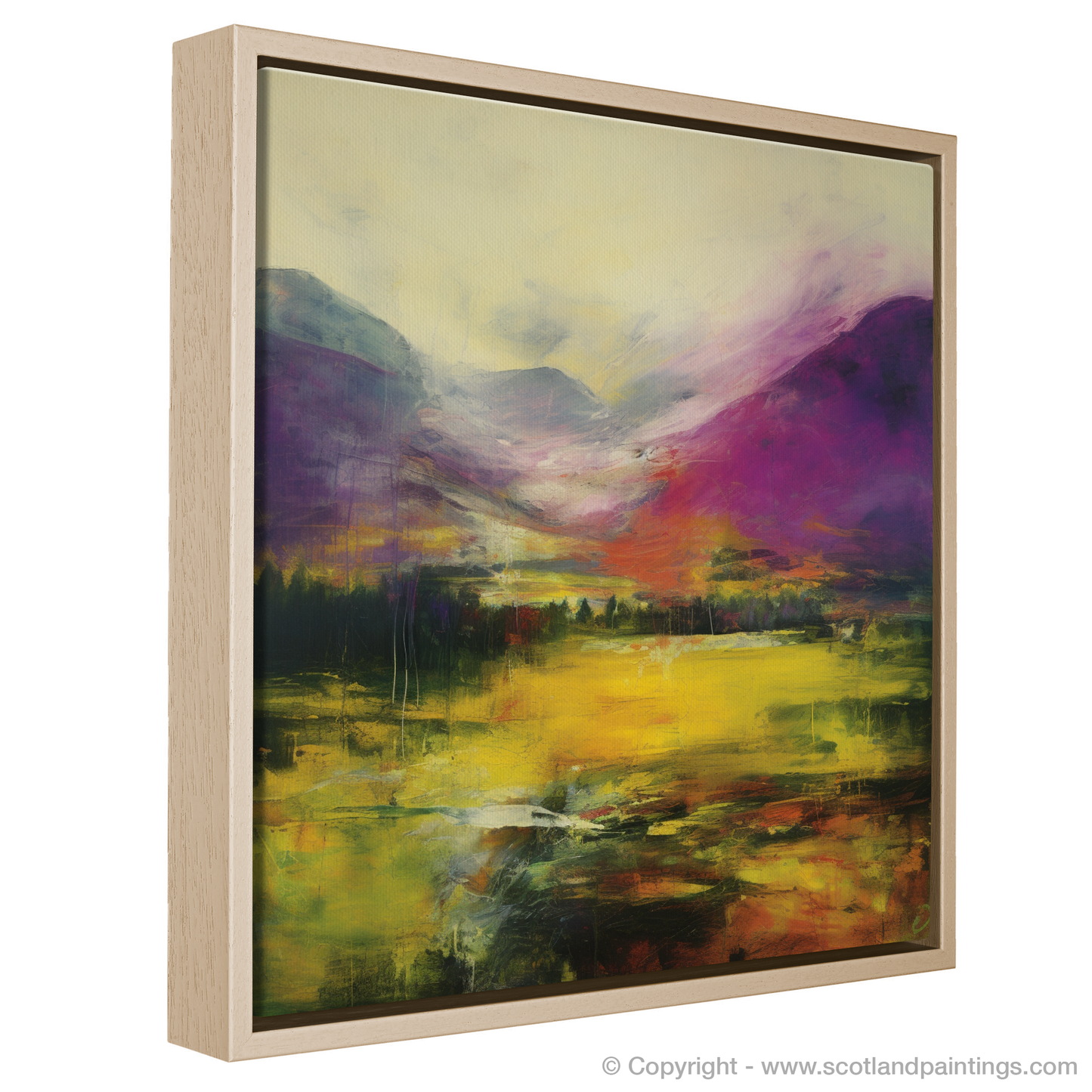 Painting and Art Print of Glen Orchy, Argyll and Bute entitled "Wild Symphony of Glen Orchy".