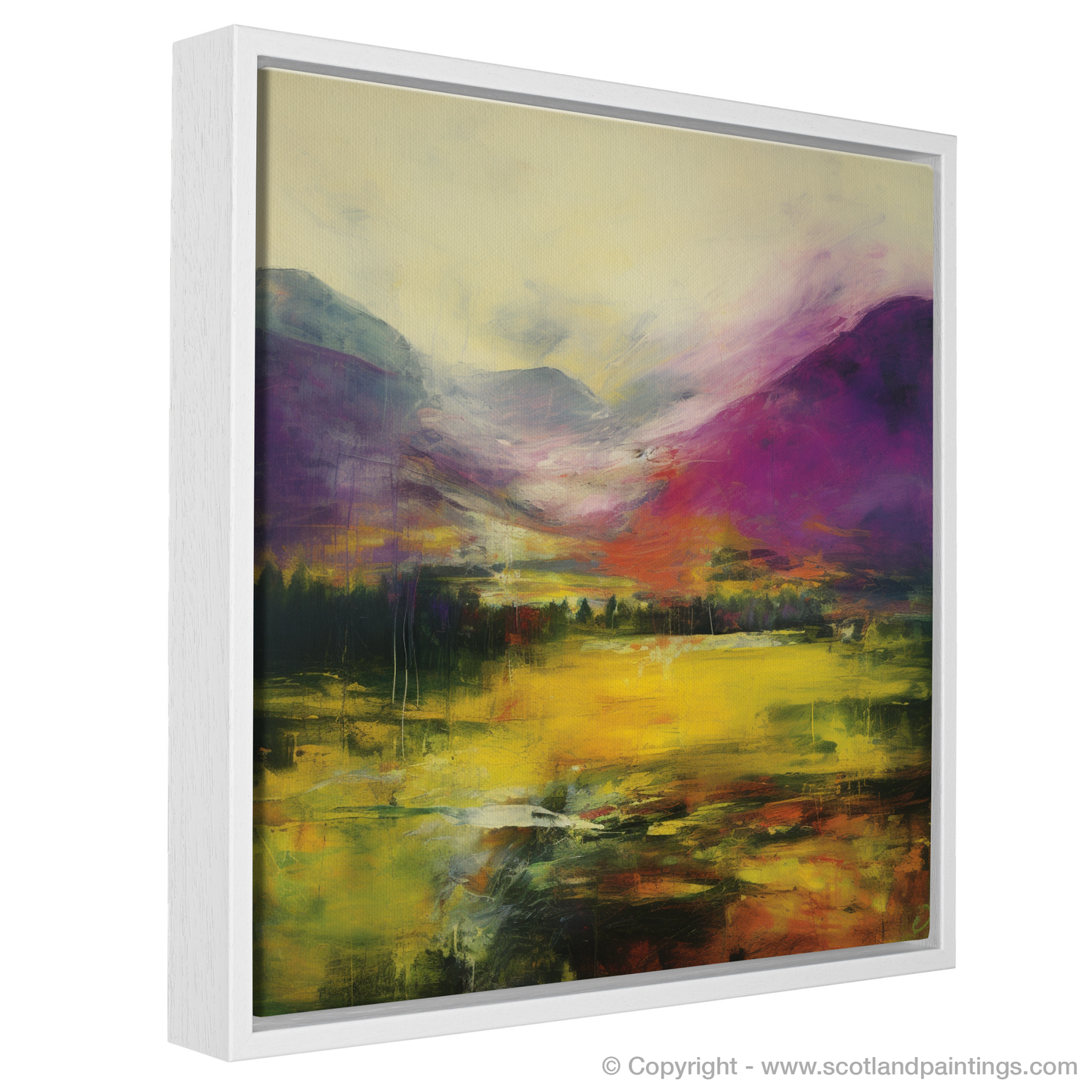 Painting and Art Print of Glen Orchy, Argyll and Bute entitled "Wild Symphony of Glen Orchy".