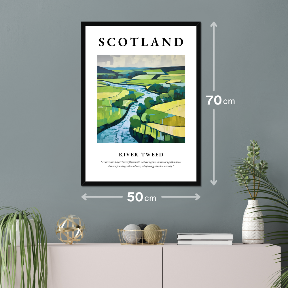 Poster of River Tweed hanging on a wall