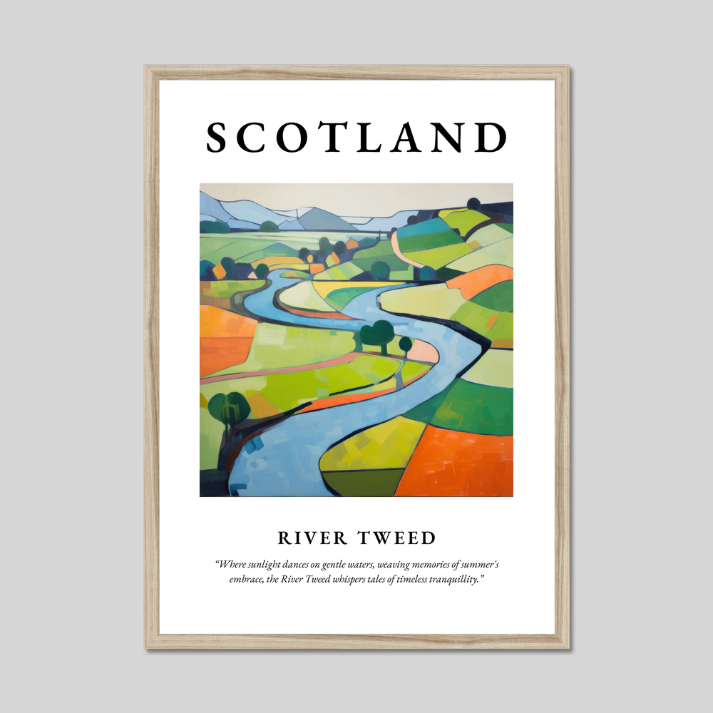 Poster in a natural frame with the word Scotland