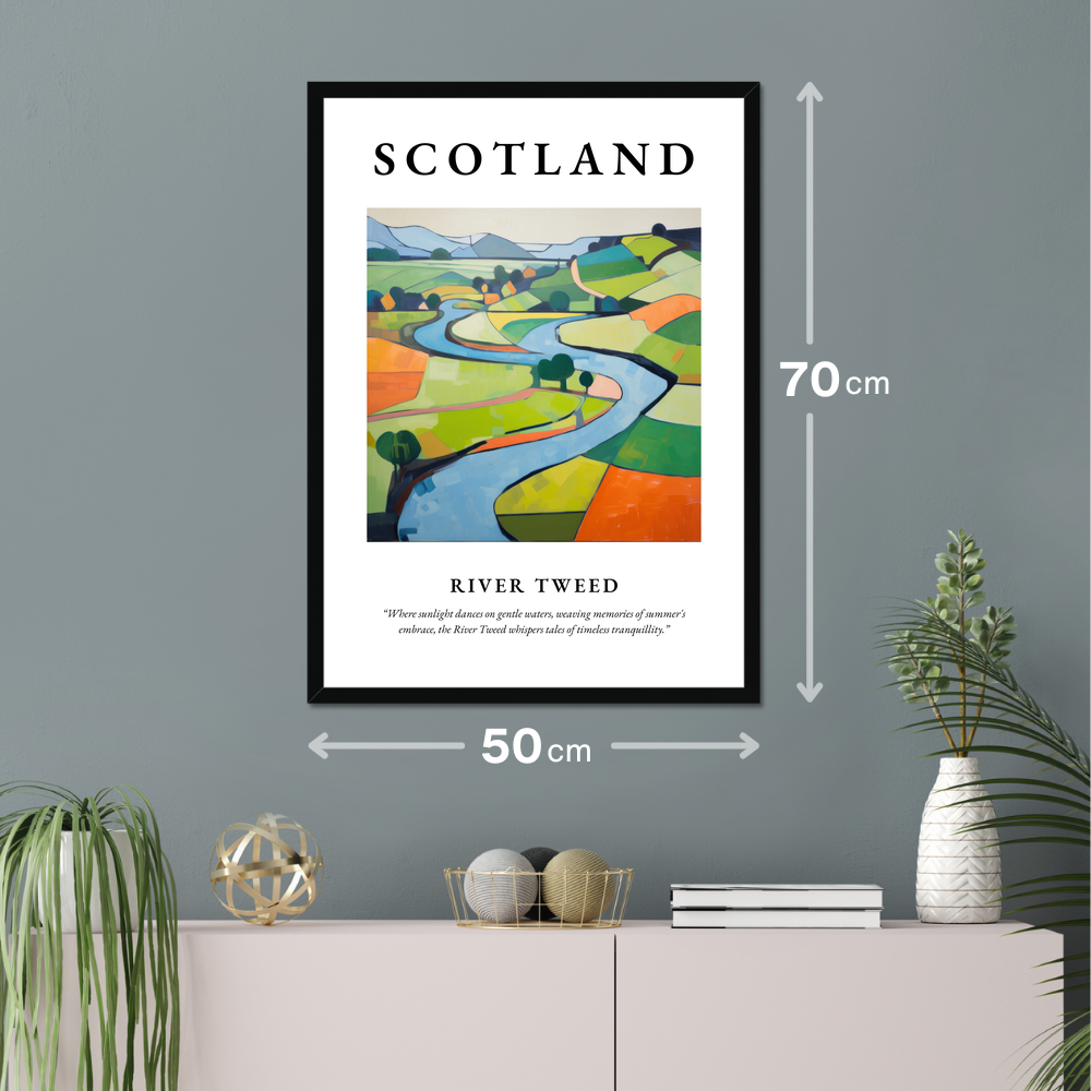 Poster of River Tweed hanging on a wall