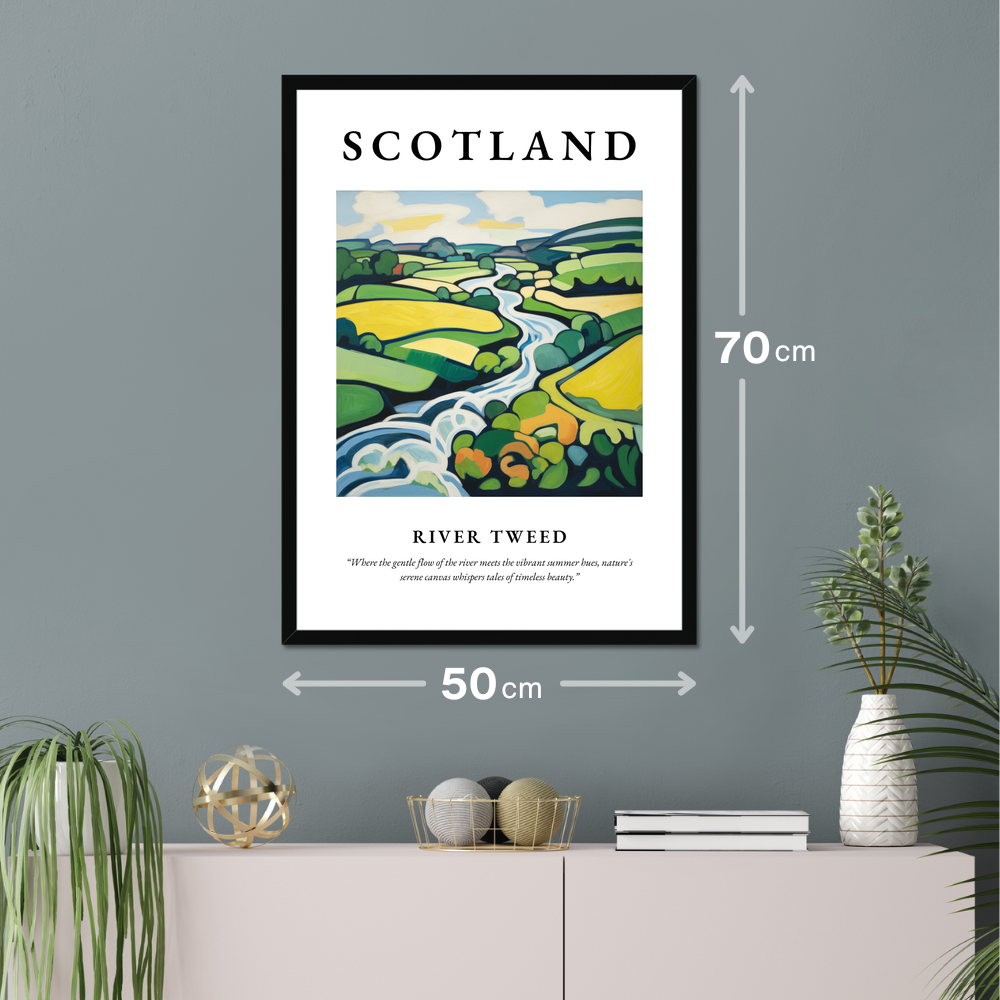 Poster of River Tweed hanging on a wall