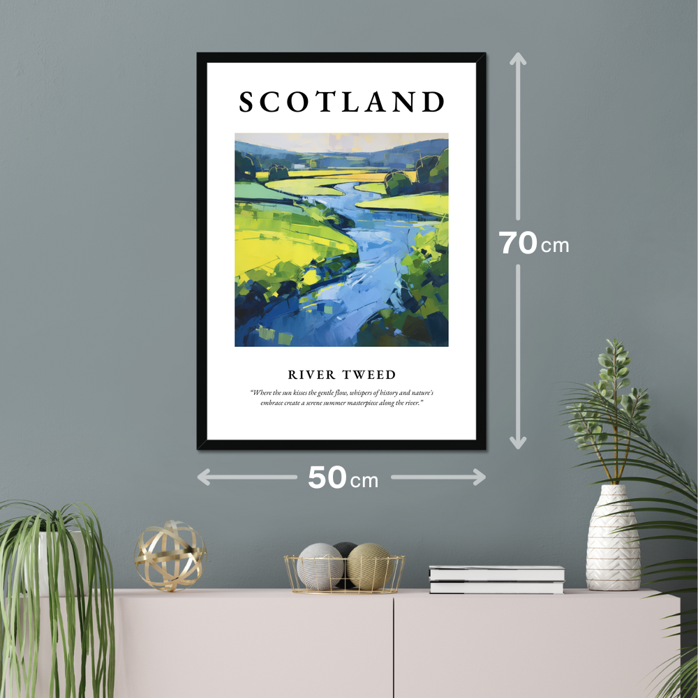 Poster of River Tweed hanging on a wall