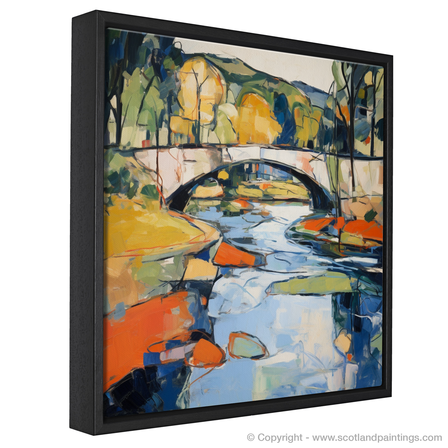 Painting and Art Print of River Earn, Perthshire in summer entitled "Sweeping Elegance of River Earn in Summer Abstraction".