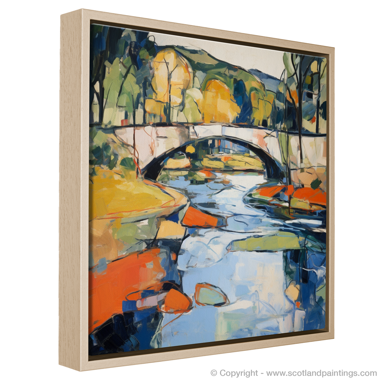 Painting and Art Print of River Earn, Perthshire in summer entitled "Sweeping Elegance of River Earn in Summer Abstraction".