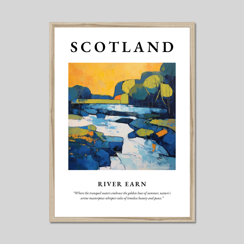 Poster in a natural frame with the word Scotland