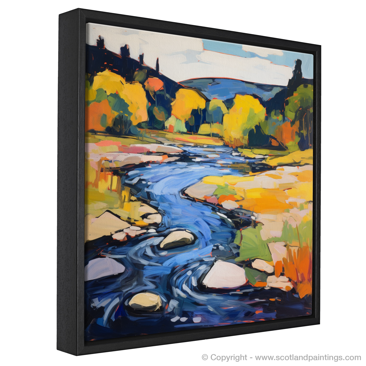 Painting and Art Print of River Earn, Perthshire in summer entitled "Summer Serenade on the River Earn".