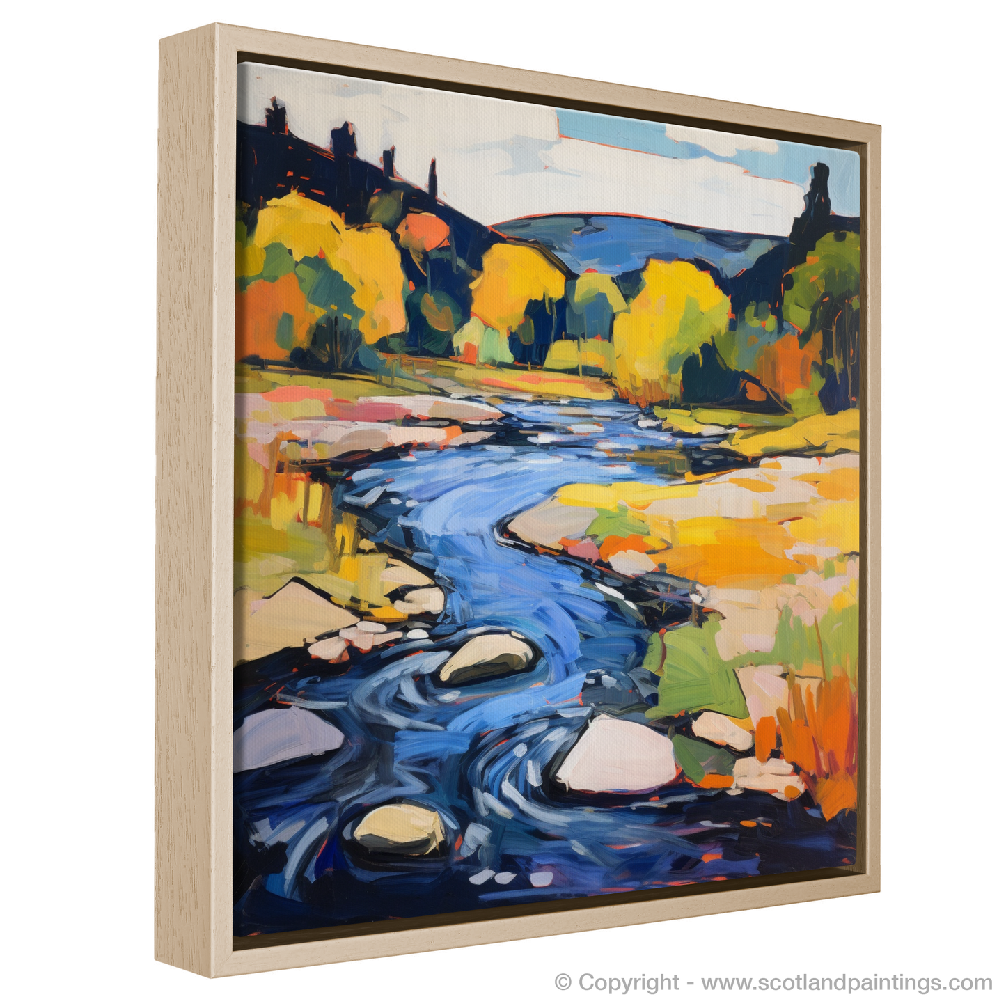 Painting and Art Print of River Earn, Perthshire in summer entitled "Summer Serenade on the River Earn".