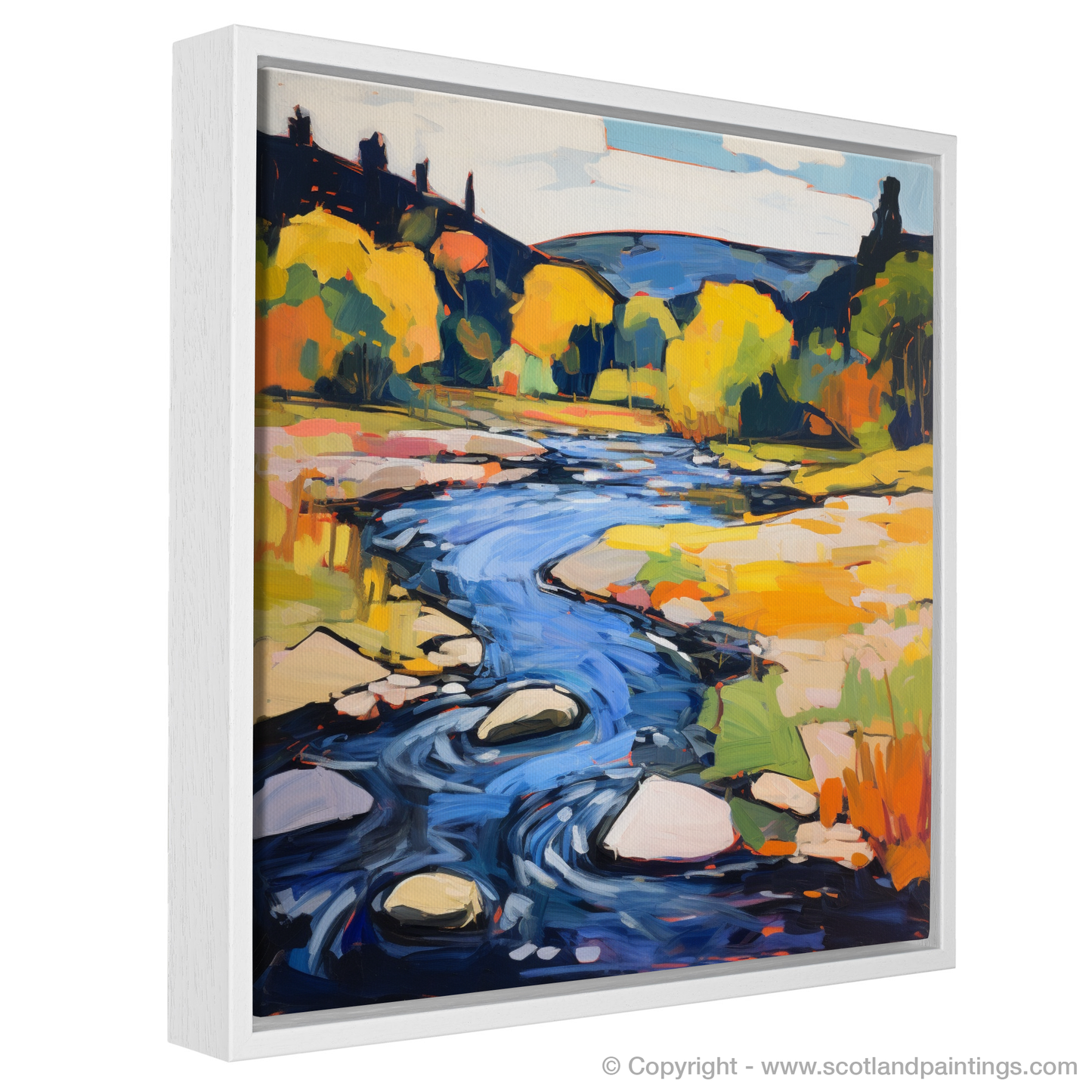 Painting and Art Print of River Earn, Perthshire in summer entitled "Summer Serenade on the River Earn".