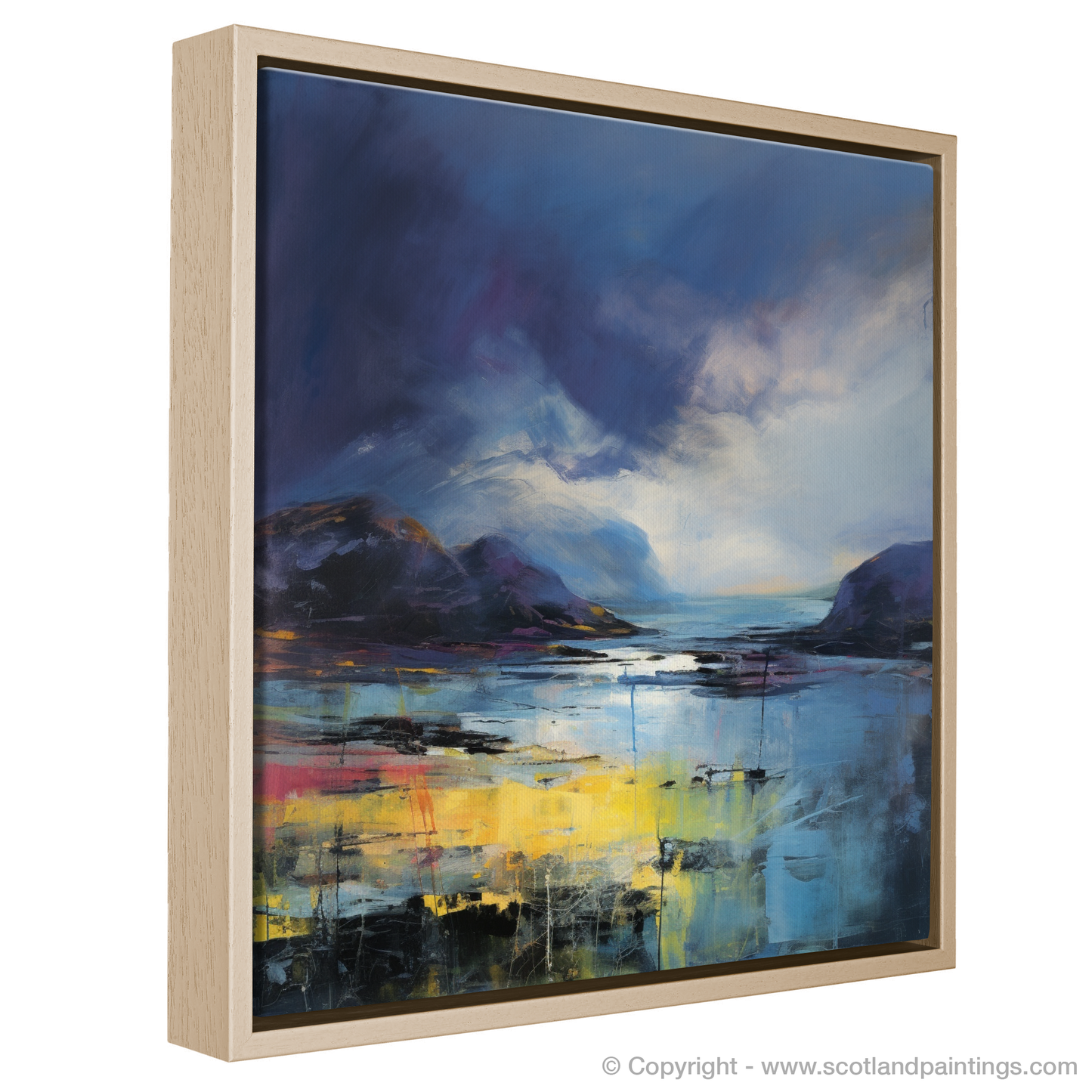 Painting and Art Print of Easdale Sound with a stormy sky entitled "Storm's Dance over Easdale Sound".