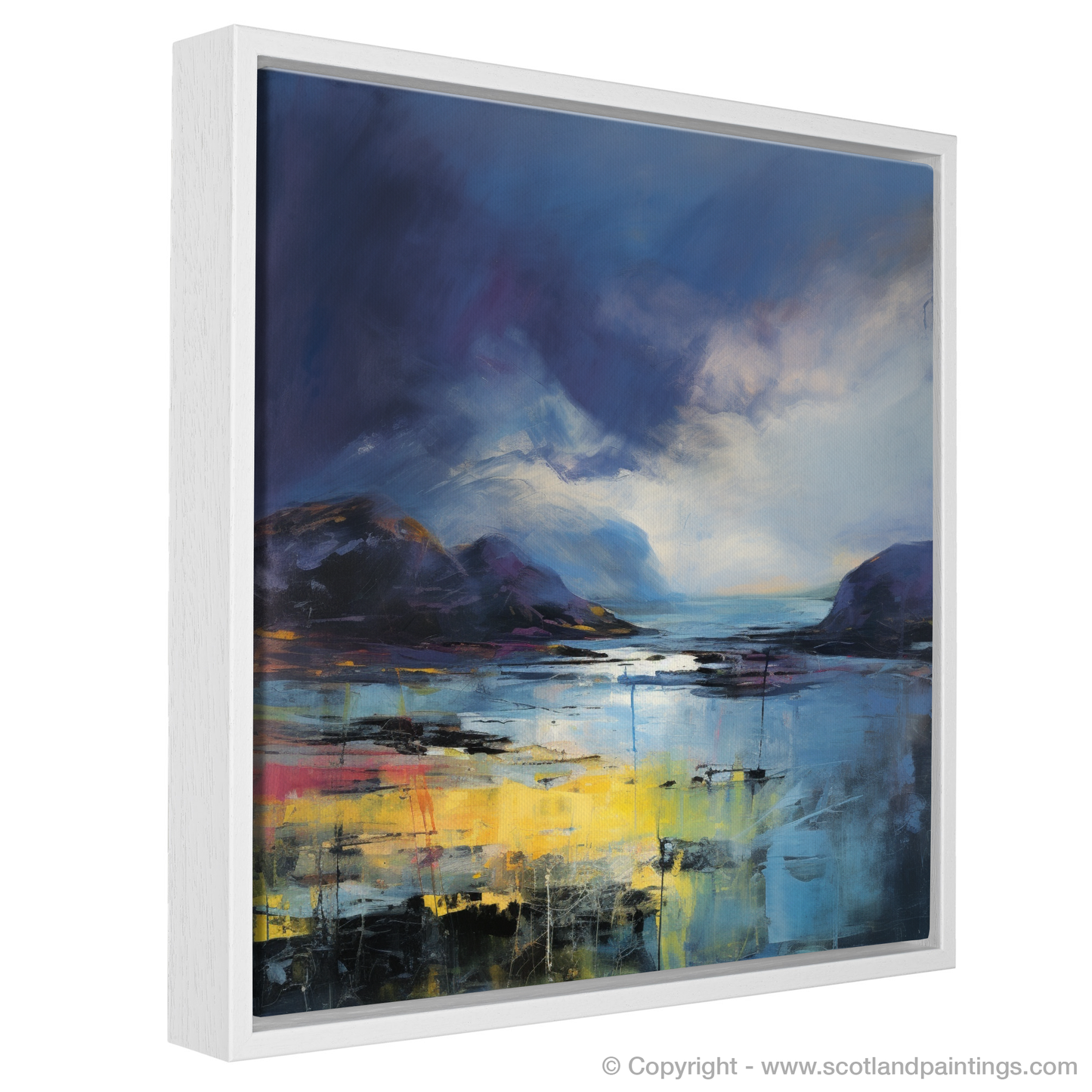 Painting and Art Print of Easdale Sound with a stormy sky entitled "Storm's Dance over Easdale Sound".