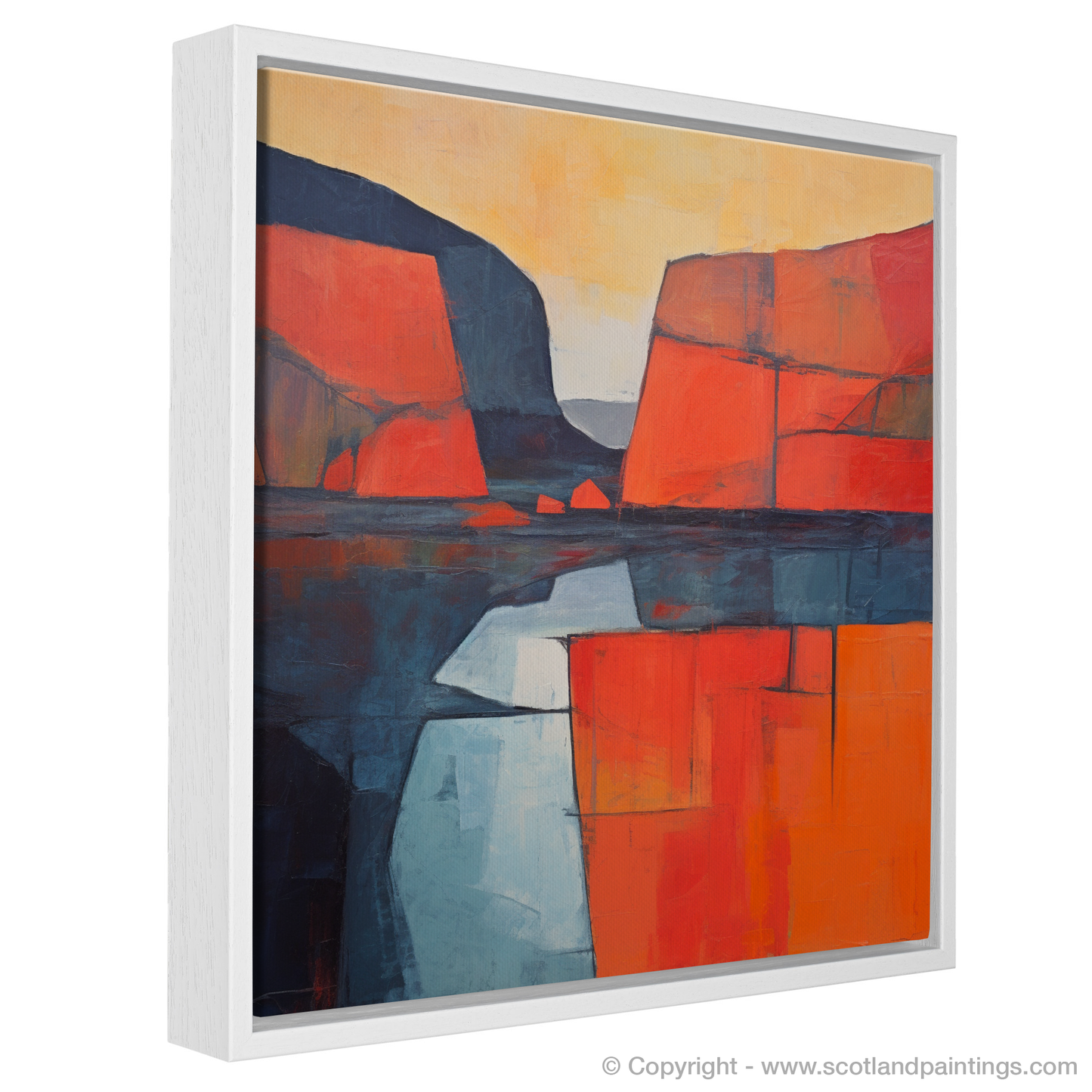 Painting and Art Print of A loch in Scotland entitled "Abstract Essence of Scotland's Loch".