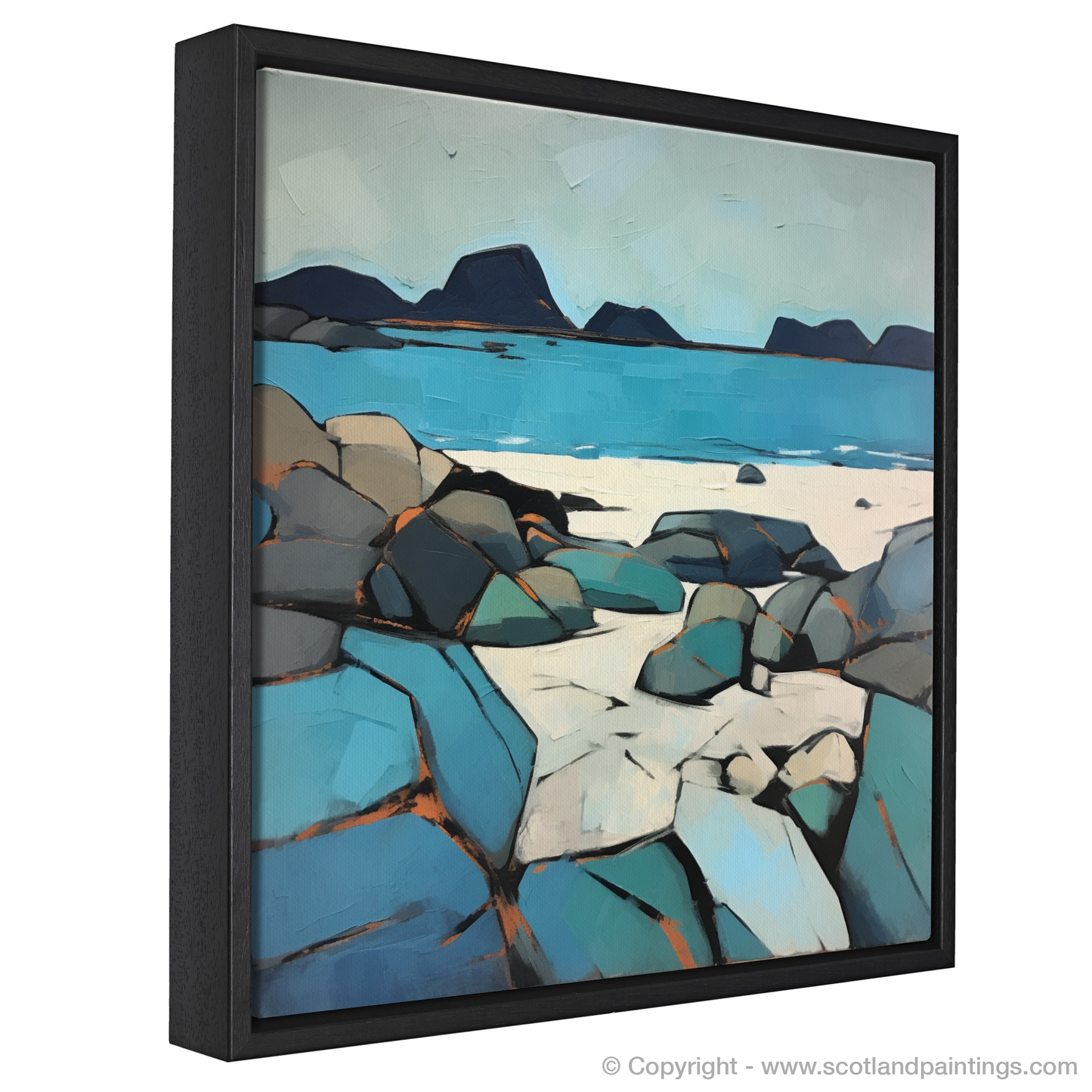 Painting and Art Print of Mellon Udrigle Beach, Wester Ross entitled "Abstract Impressions of Mellon Udrigle Beach".