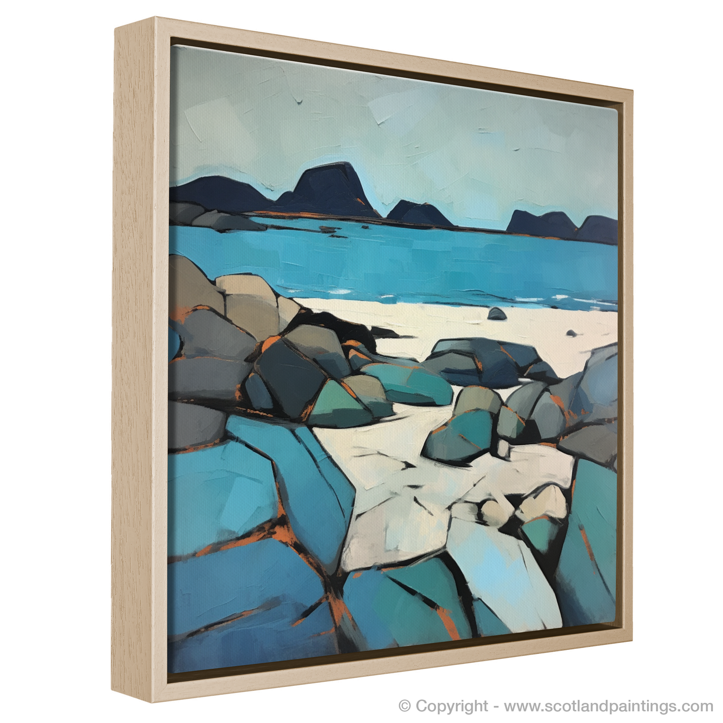 Painting and Art Print of Mellon Udrigle Beach, Wester Ross entitled "Abstract Impressions of Mellon Udrigle Beach".