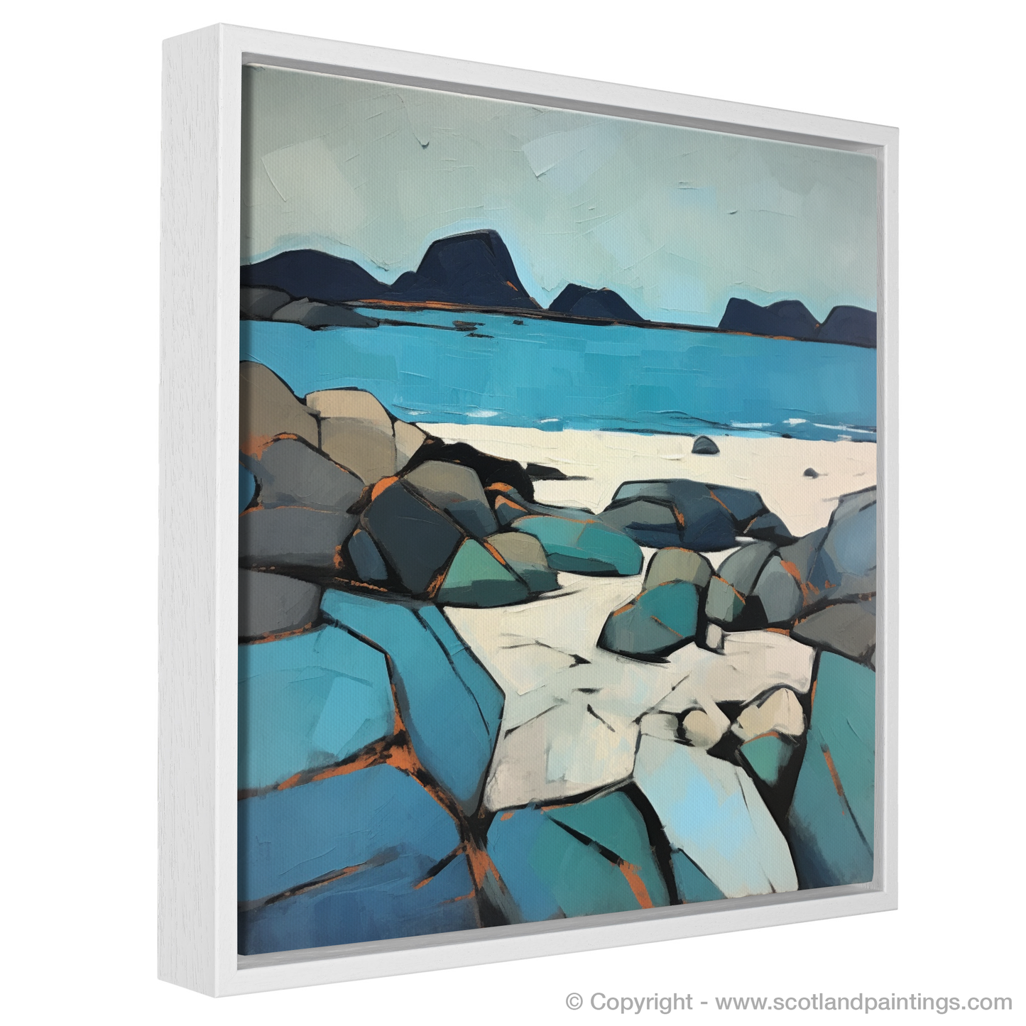 Painting and Art Print of Mellon Udrigle Beach, Wester Ross entitled "Abstract Impressions of Mellon Udrigle Beach".