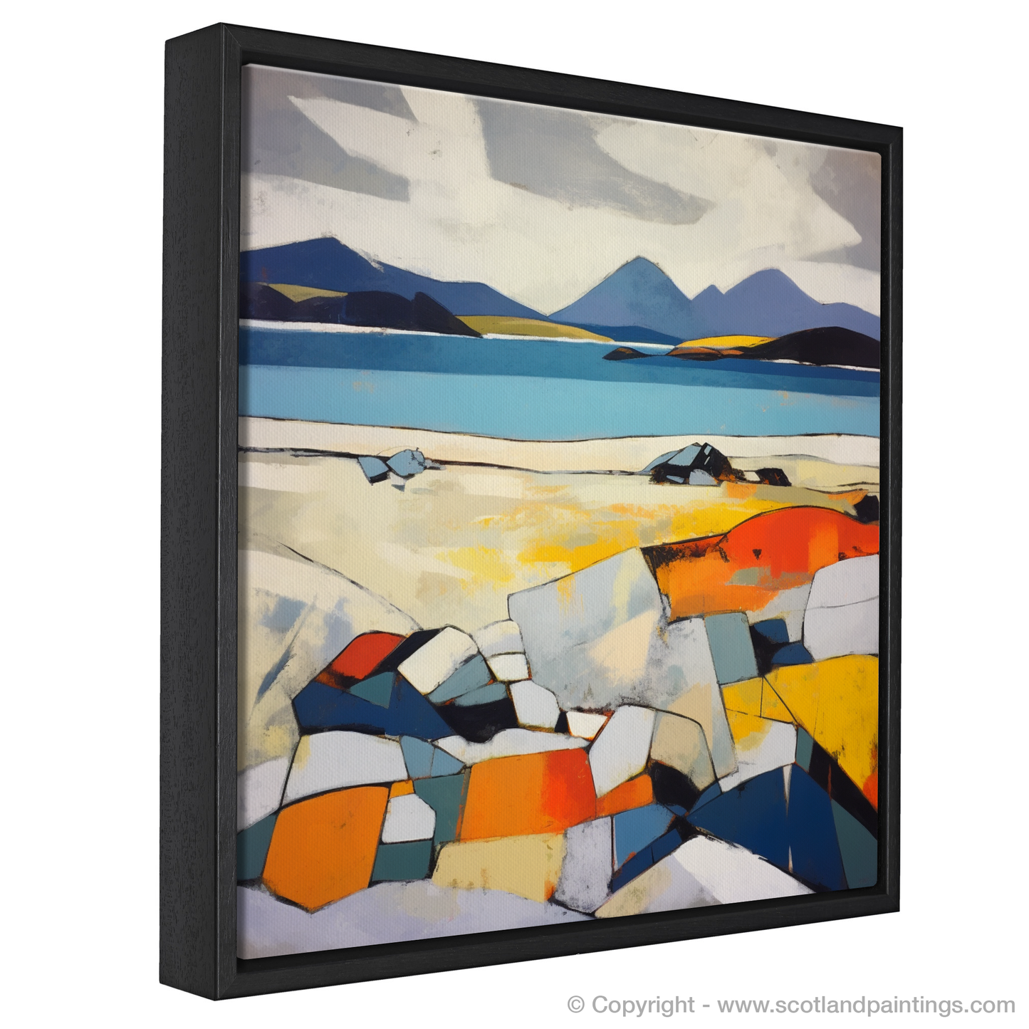 Painting and Art Print of Mellon Udrigle Beach, Wester Ross entitled "Mellon Udrigle Abstract Essence".