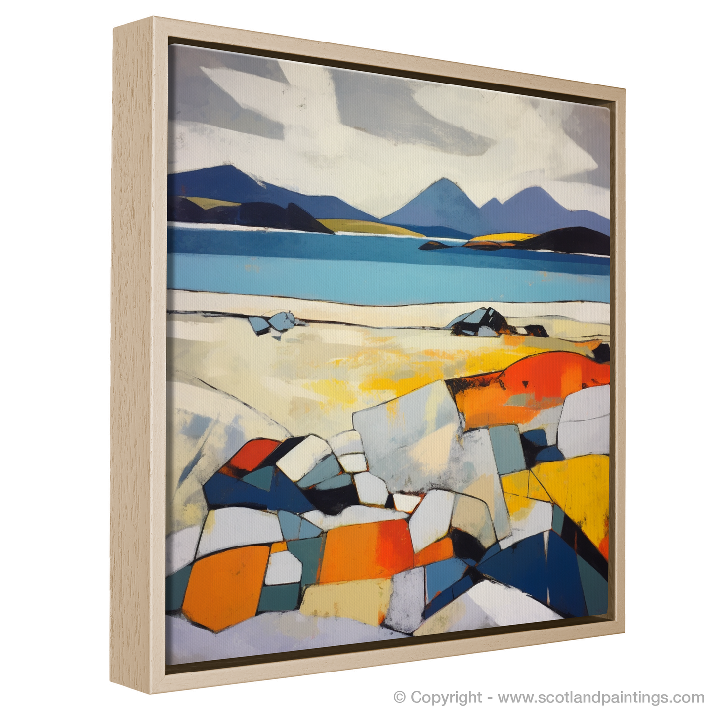 Painting and Art Print of Mellon Udrigle Beach, Wester Ross entitled "Mellon Udrigle Abstract Essence".