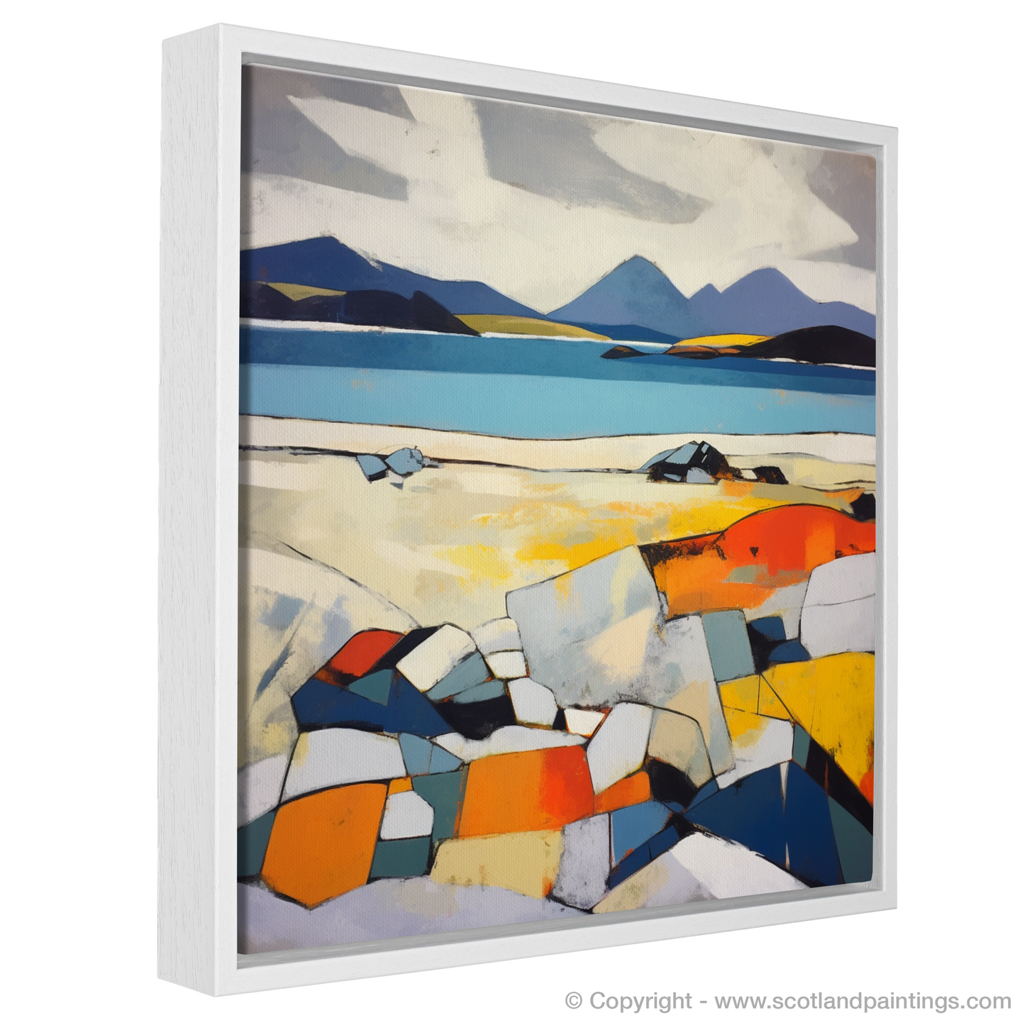 Painting and Art Print of Mellon Udrigle Beach, Wester Ross entitled "Mellon Udrigle Abstract Essence".